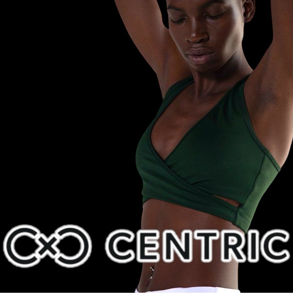 EUC Like New Kylie Wrap Front Mesh Back Sports Bra in Emerald Green. Size Small